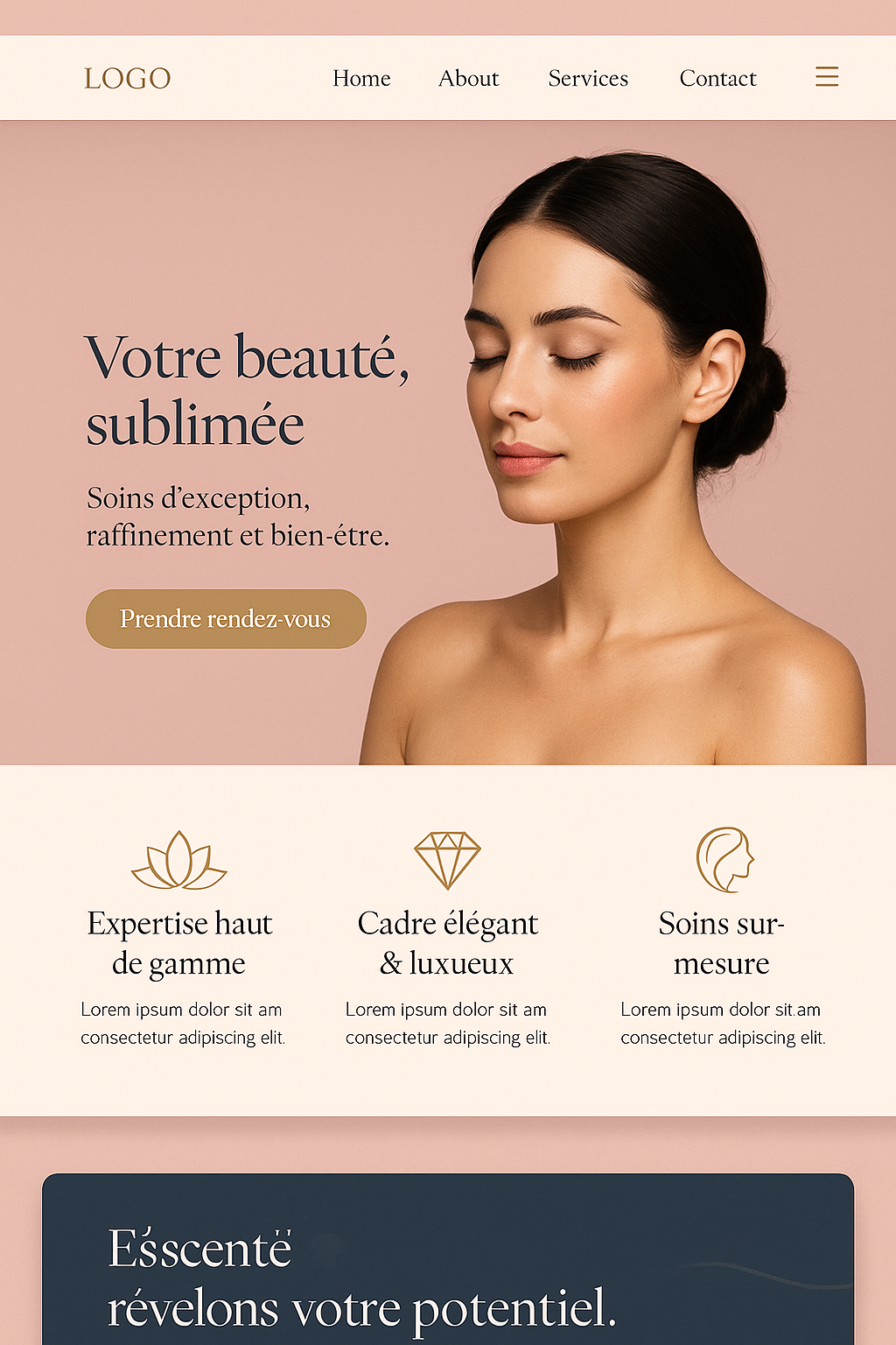 Exemple de site pour marque locale